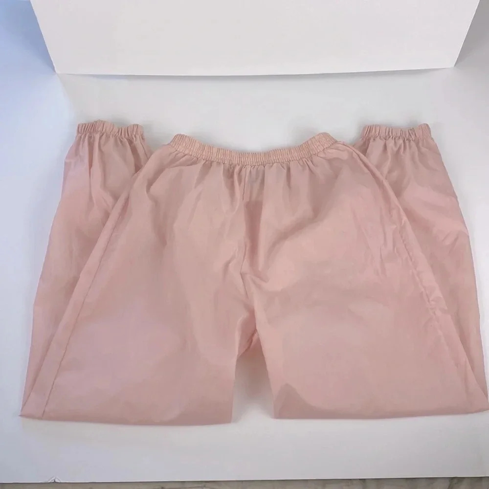 90’s, windbreaker vintage zipper  ankle slit pants jogger pink pants size large